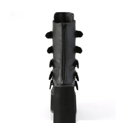 Funki Findz | Boots | Women's High Chunky Wedge Buckle Boots