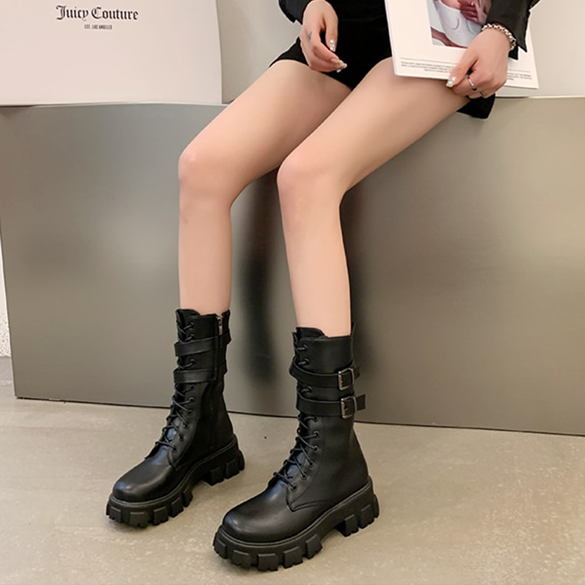 Funki Findz | Boots | Women's Chunky Motorcycle Punk Boots