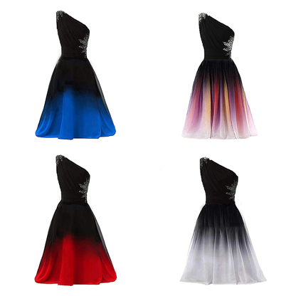 Funki Findz | Dresses | Women's Gradient Chiffon Cocktail Dress