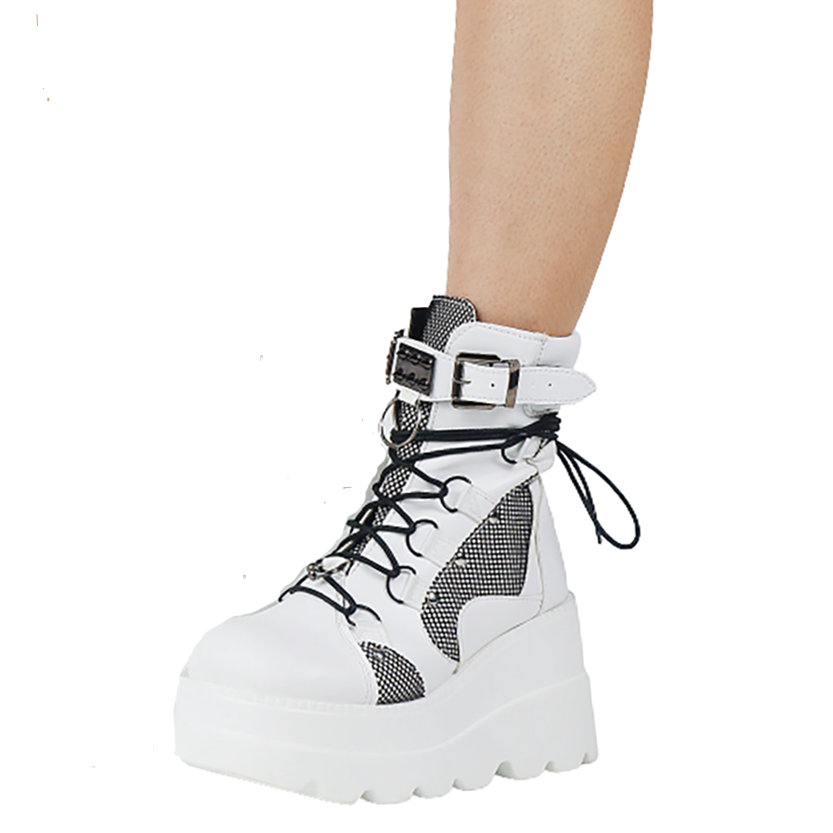 Funki Findz | Boots | Women's Punk High Platform Wedge Boots