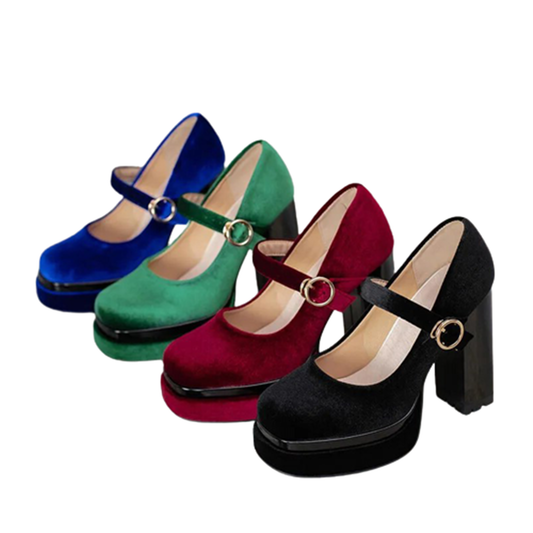 Funki Findz | Shoes | Women's Luxury Velour Mary Jane Pumps