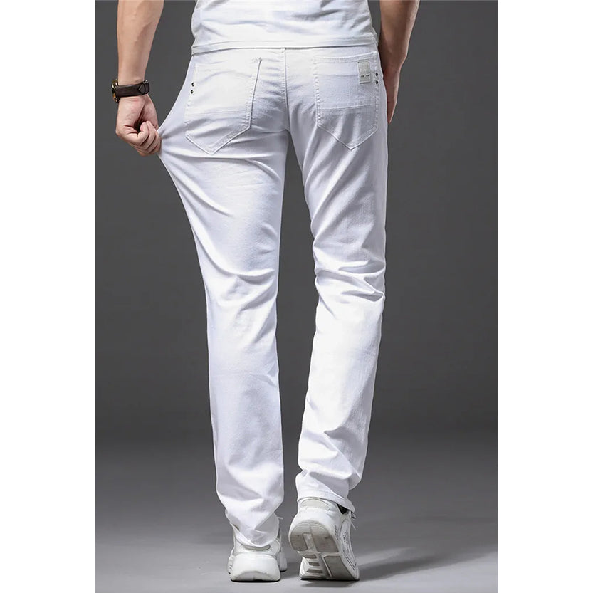 Funki Findz | Pants | Men's Fashion Slim Fit White Stretch Jeans