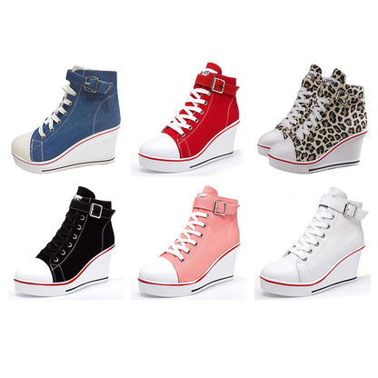 Funki Findz | Boots | Women's High Top Platform Wedge Sneaker