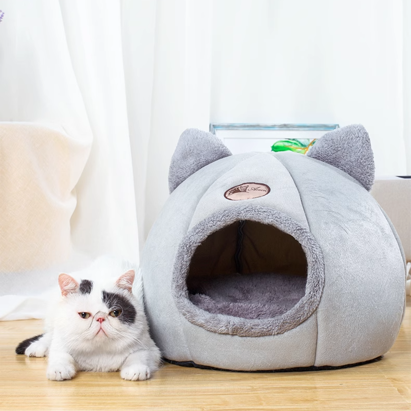 Funki Findz | Pet Beds | Cat Beds | Cozy Soft Cat Cave Houses