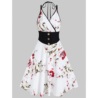 Funki Findz | Dresses | Women's Summer Floral A Line Sundress