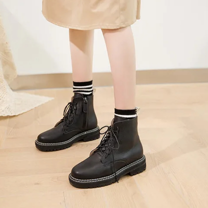 Funki Findz | Boots | Women's Real Leather Lace Up Ankle Boots