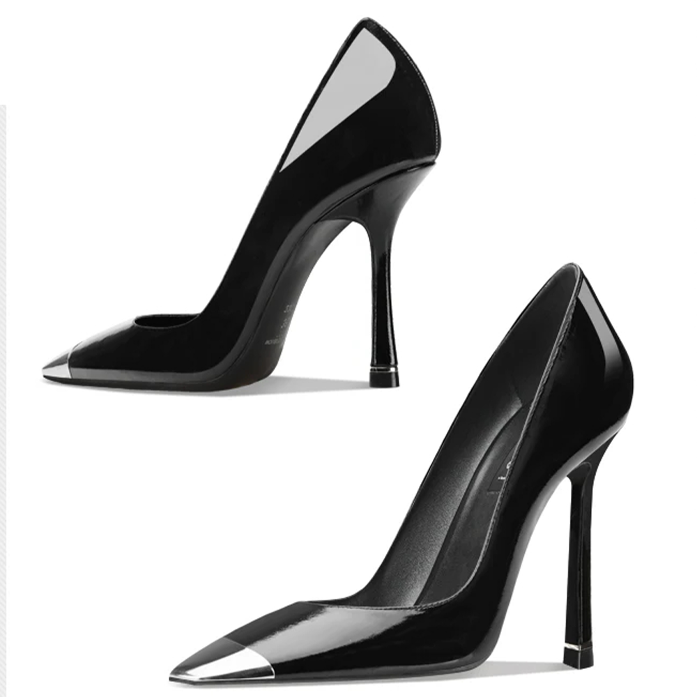 Funki Findz | Shoes | Women's Genuine Leather Metal Toe Heels
