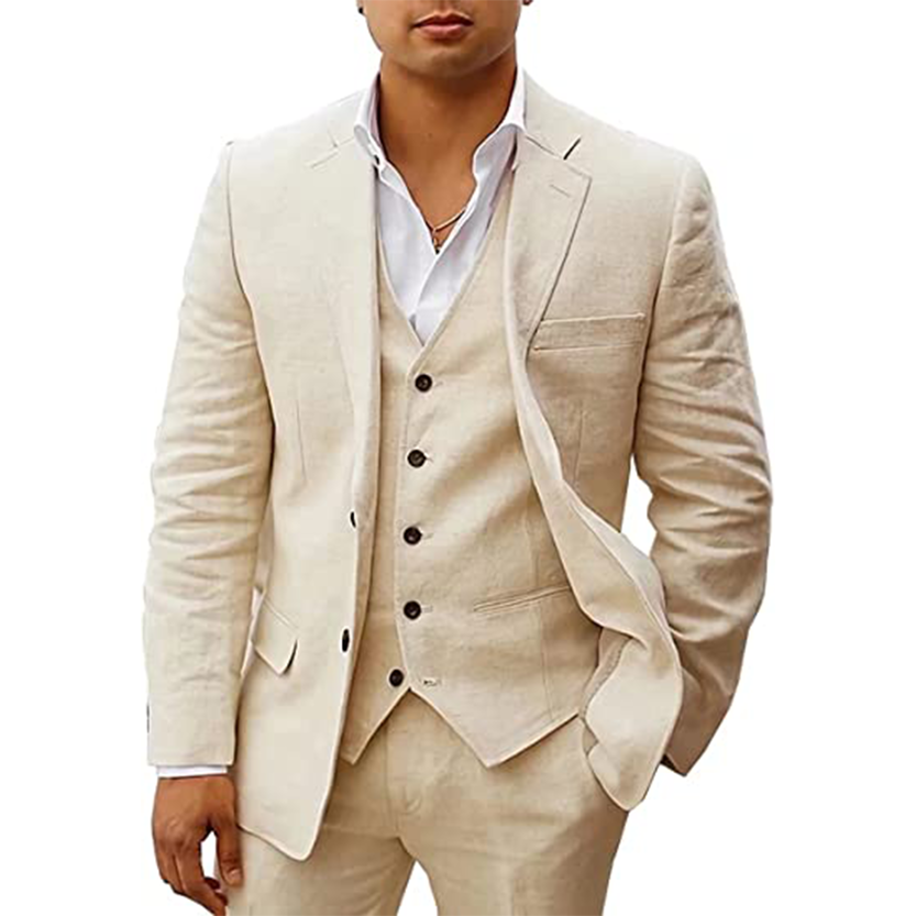 Funki Findz | Suits | Men's 3 Pcs Linen Summer Wedding Suits
