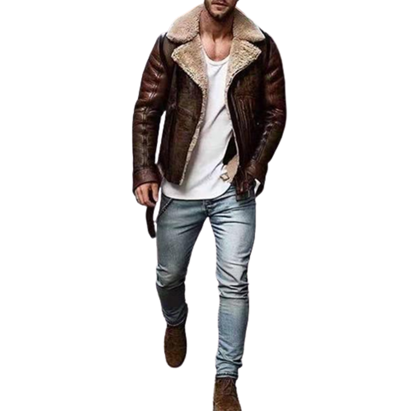 Funki Findz | Jackets | Men's Faux Fur, Faux Leather Jacket