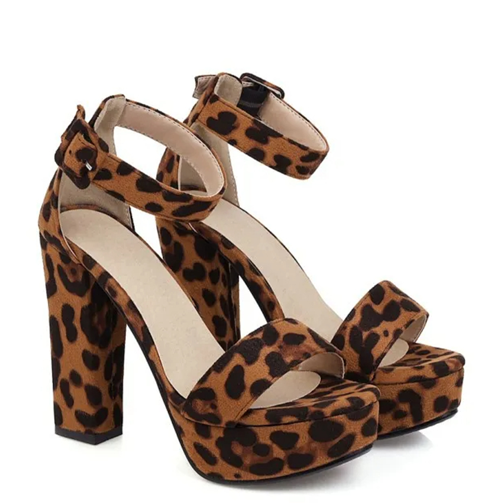 Funki Findz | Shoes | Women's High Leopard Print Platform Sandals