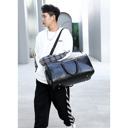 Funki Findz | Bags | Travel Bags | Faux Leather Overnight Bag