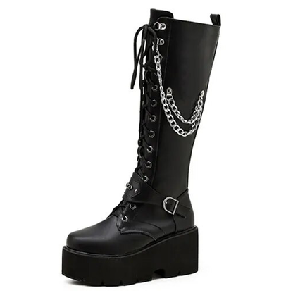 Funki Findz | Boots | Women's High Luxury Gothic Platform Boots