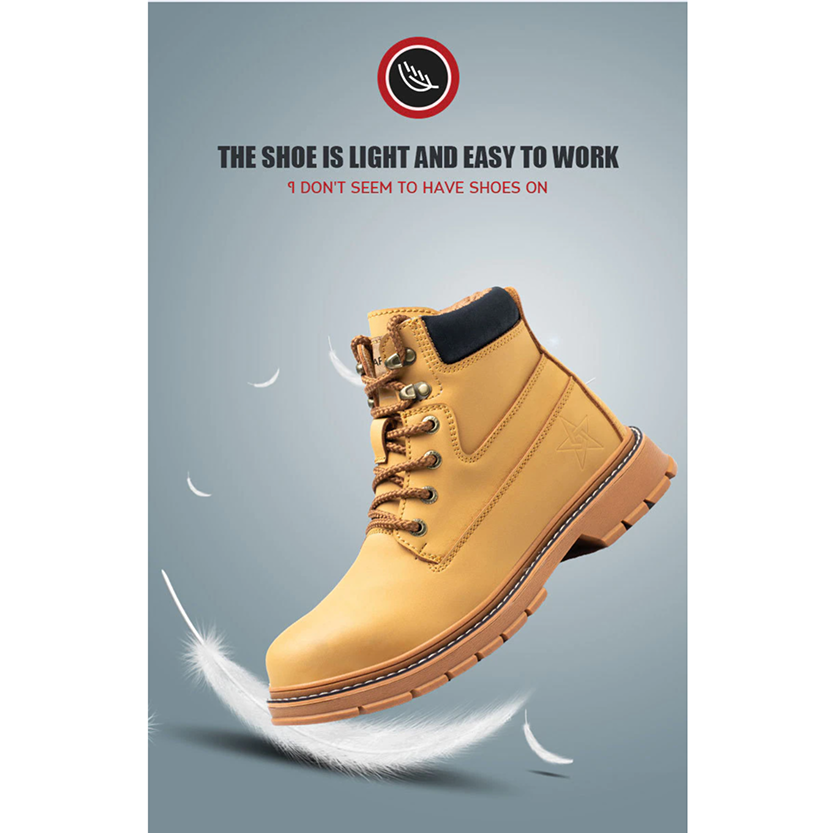 Funki Findz | Boots | Men's Steel Cap Toe High-Top Work Boots