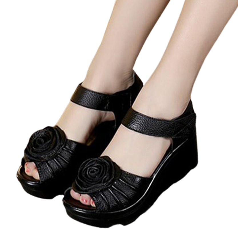 Funki Findz | Shoes | Women's Gothic Leather Low Heel Wedges