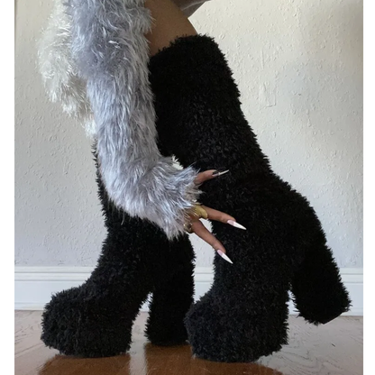 Funki Findz | Boots | Women's Fuzzy Faux Wool Platform Boots