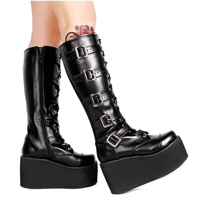 Funki Findz | Boots | Women's Gothic Punk Cross Platform Boots