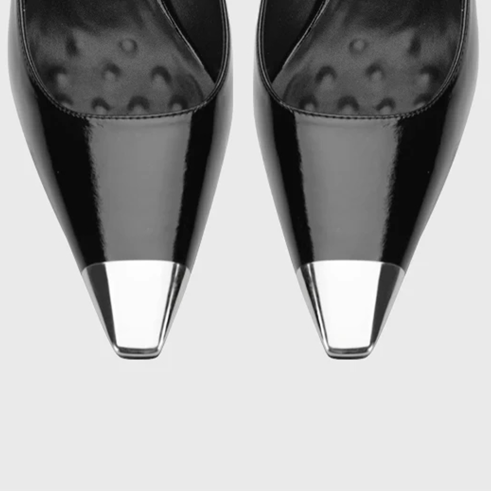 Funki Findz | Shoes | Women's Genuine Leather Metal Toe Heels