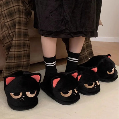 Funki Findz | Shoes | Women's Black Cat Winter Soft Slippers