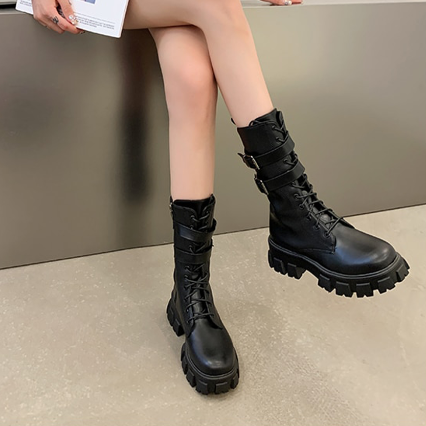 Funki Findz | Boots | Women's Chunky Motorcycle Punk Boots