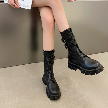 Funki Findz | Boots | Women's Chunky Motorcycle Punk Boots