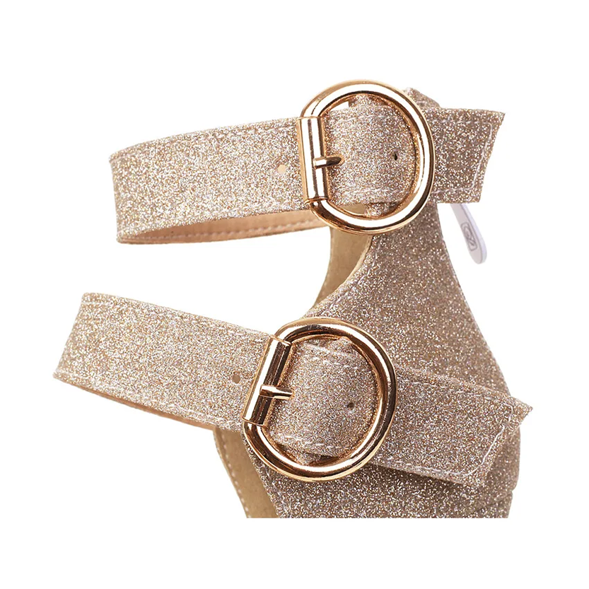 Funki Findz | Shoes | Women's Silver Gold High Gladiator Sandal