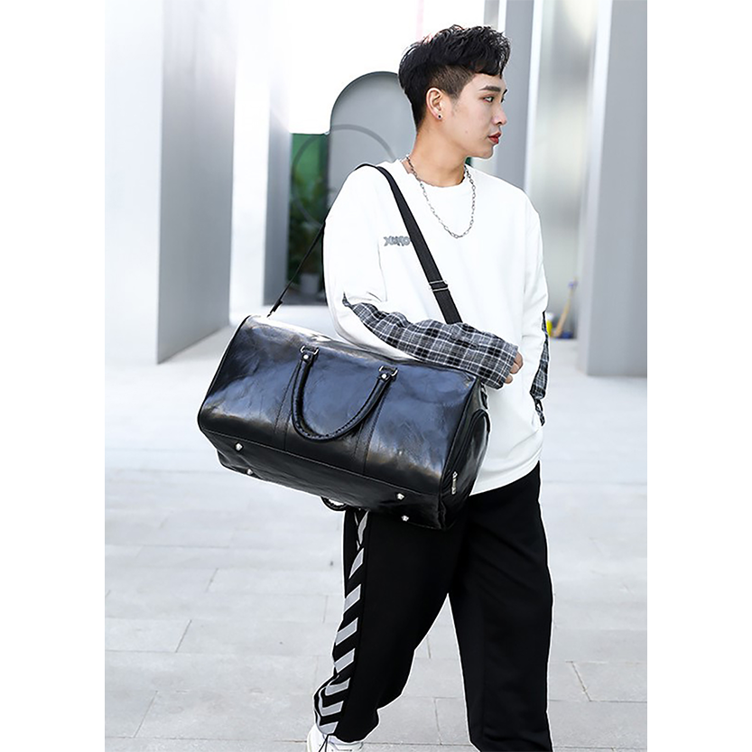 Funki Findz | Bags | Travel Bags | Faux Leather Overnight Bag