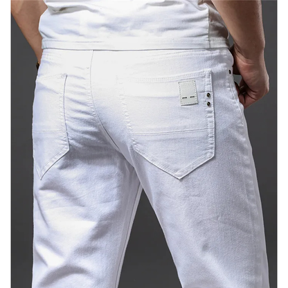 Funki Findz | Pants | Men's Fashion Slim Fit White Stretch Jeans