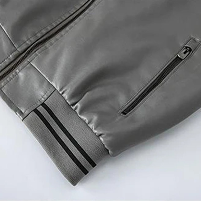 Funki Findz | Jackets | Men's Casual PU Leather Racer Jacket