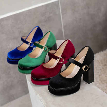 Funki Findz | Shoes | Women's Luxury Velour Mary Jane Pumps