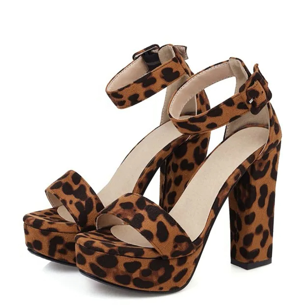 Funki Findz | Shoes | Women's High Leopard Print Platform Sandals