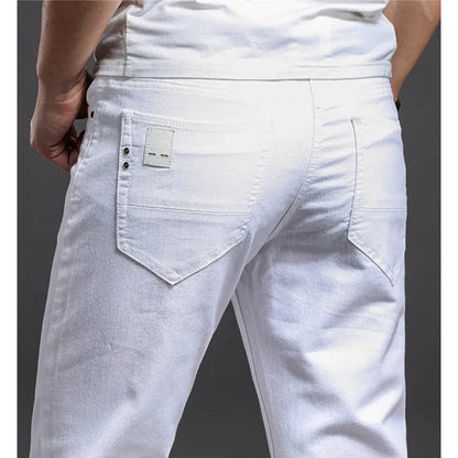 Funki Findz | Pants | Men's Fashion Slim Fit White Stretch Jeans