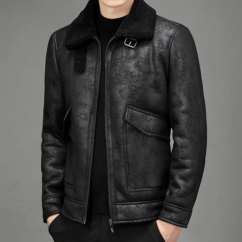 Funki Findz | Jackets | Men's Faux Leather Warm Fashion Jacket