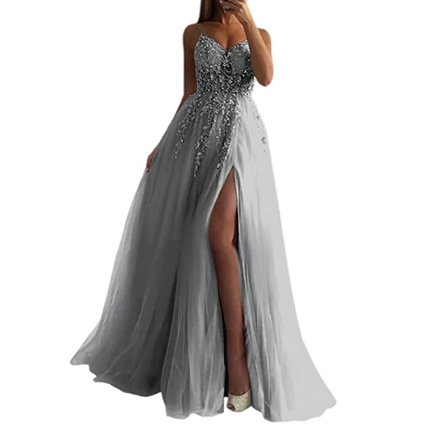 Funki Findz | Dresses | Women's Strappy Full Length Ball Dress