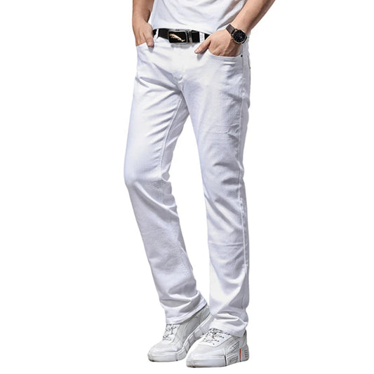 Funki Findz | Pants | Men's Fashion Slim Fit White Stretch Jeans