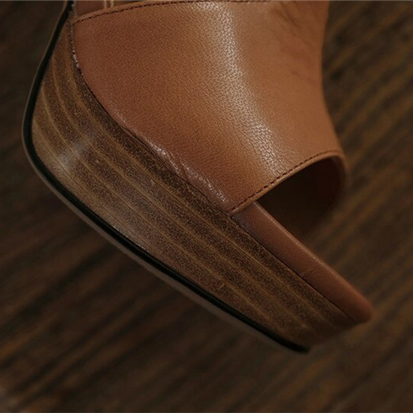 Funki Findz | Shoes | Women's Real Leather Block Heel Sandals