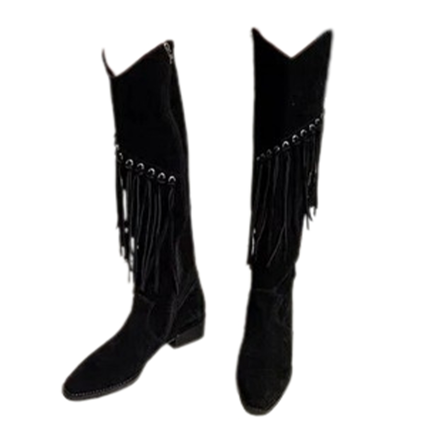 Funki Findz | Boots | Women's Suede Leather Fringe Boots