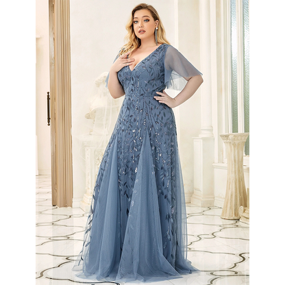Funki Findz | Dresses | Women's Long Sequin Lace Formal Dress