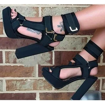 Funki Findz | Shoes | Women's Chunky Heel Strappy Sandals