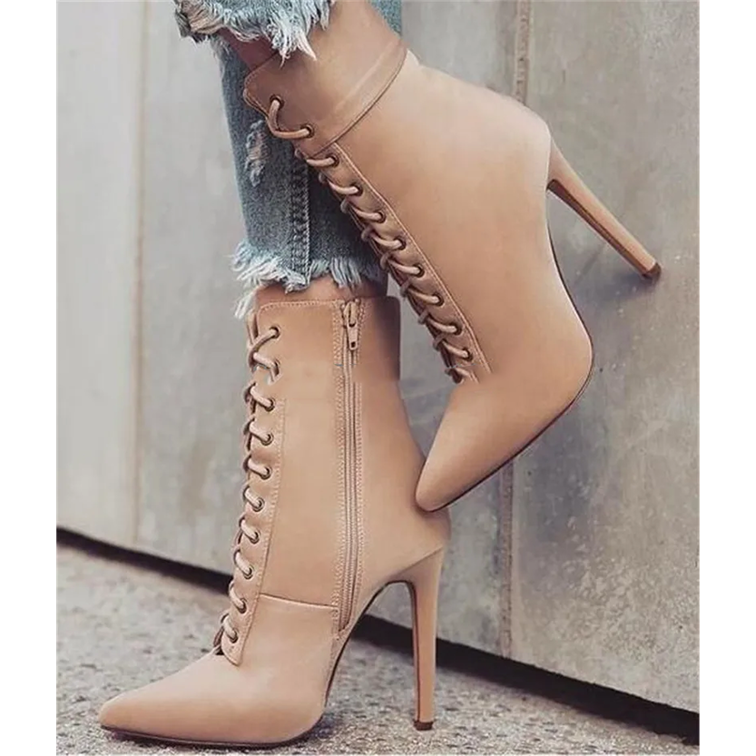 Funki Findz | Boots | Women's Pointed Toe Stiletto Short Boots