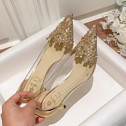Funki Findz | Shoes | Women's Pointy Toe Clear Wedding Stiletto