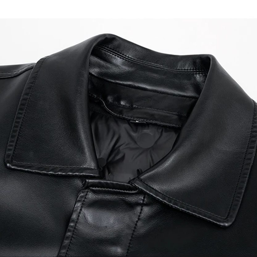 Funki Findz | Jackets | Men's Genuine Leather Long Down Jacket