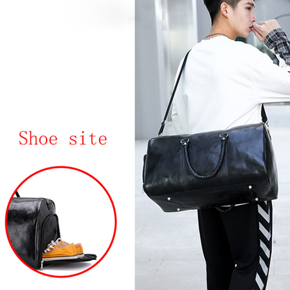 Funki Findz | Bags | Travel Bags | Faux Leather Overnight Bag
