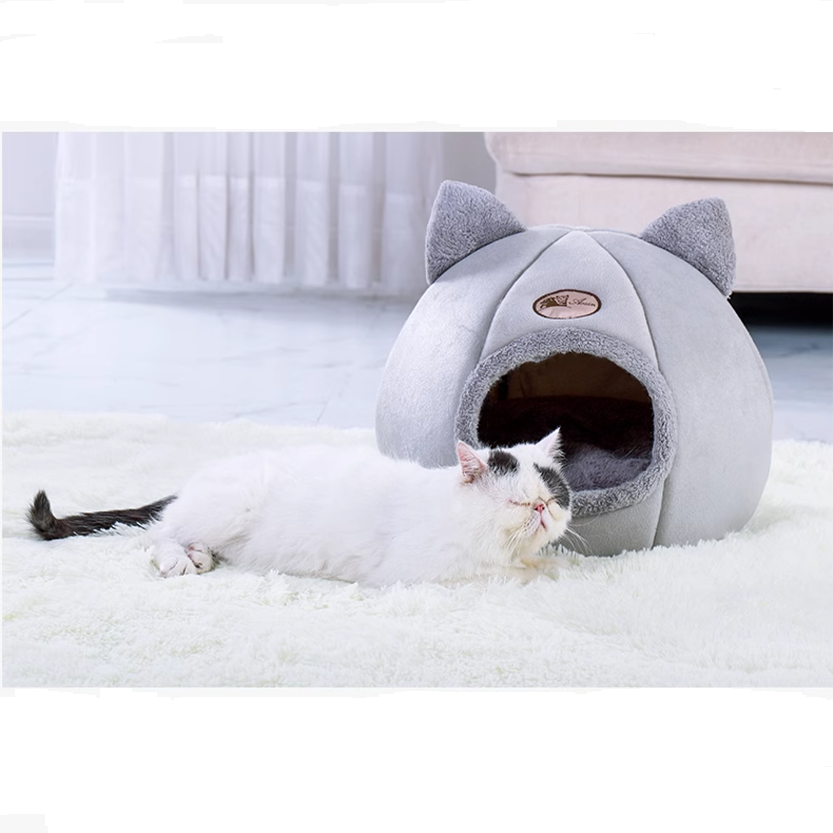 Funki Findz | Pet Beds | Cat Beds | Cozy Sweet Pink Cave House