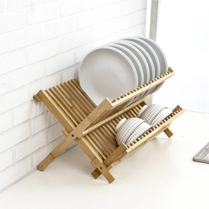 Funki Findz | Dish Racks | Bamboo Foldable Dish Drying Drainer