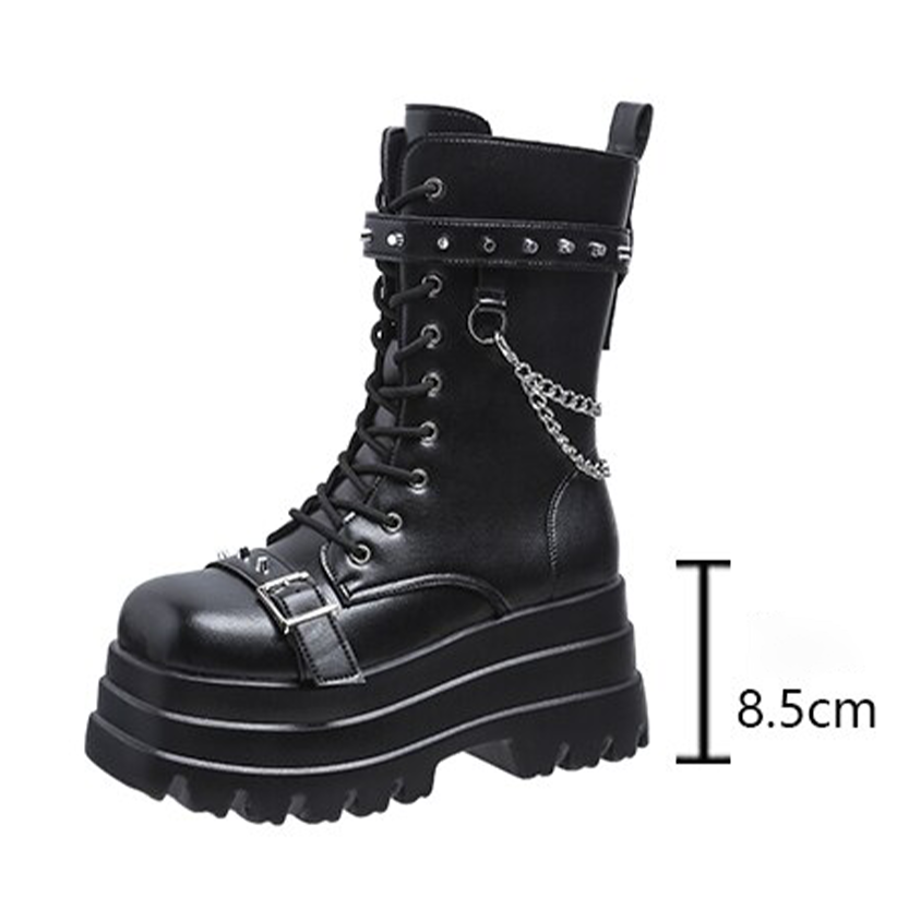 Funki Findz | Boots | Women's Gothic Square Toe Platform Boots