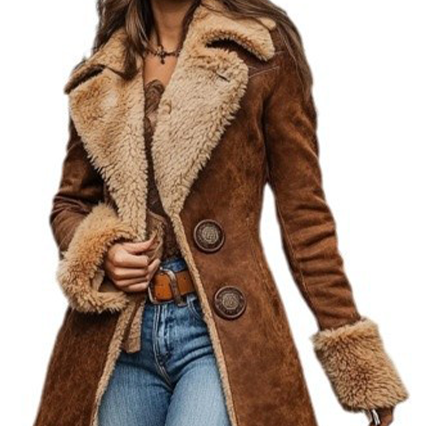 Funki Findz | Jackets | Women's Western Vintage Plush Coat