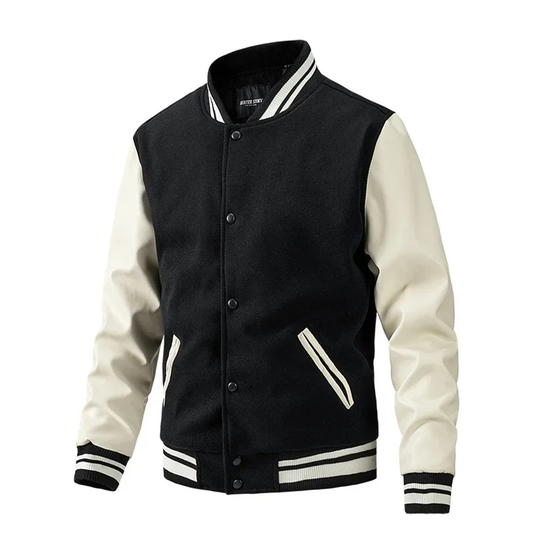 Funki Findz | Jackets | Men's Varsity Stand Collar Bomber Jacket