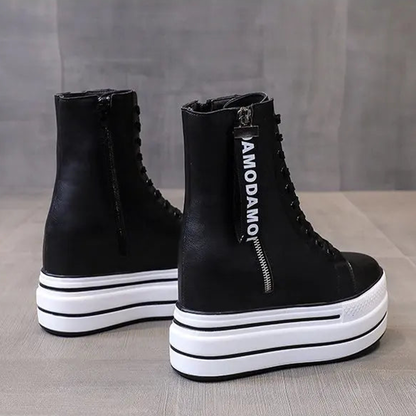 Funki Findz | Boots | Women's Platform Zip Ankle Boot Sneakers
