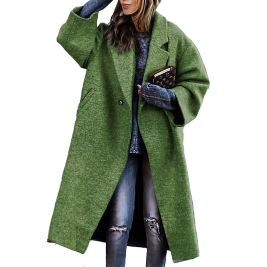 Funki Findz | Jackets | Women's Long Woolen Loose Overcoat
