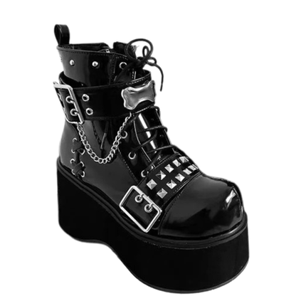 Funki Findz | Boots | Women's Gothic Platform Cosplay Wedges